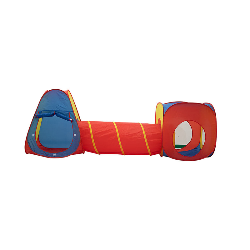 Children's tent three-piece red, yellow and blue indoor and outdoor game house tunnel tent crawling tunnel ball pool
